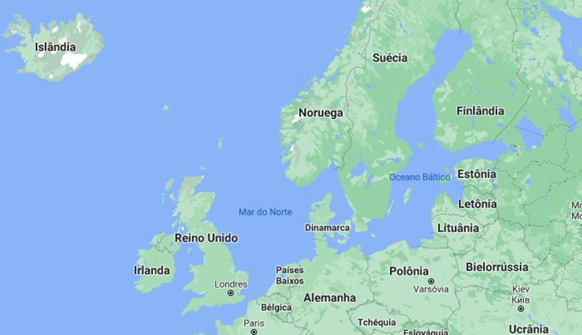 Mapa Regiao Escandinavia