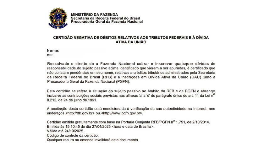 O que e a CND de imovel