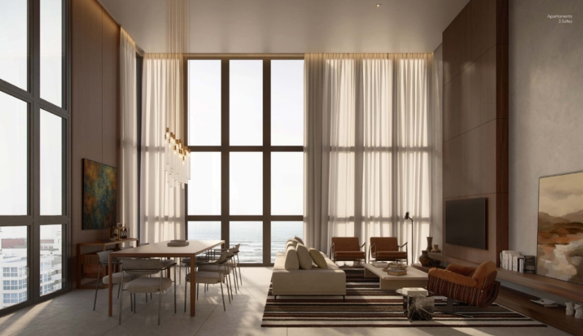 Apartamentos com pé direito duplo