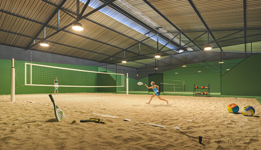 Quadras de vôlei, beach tenis